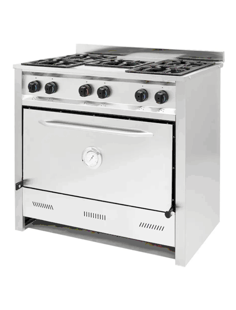 Cocina industrial Gastroequip 5 hornallas 90cm | Sanitariosalvarez.com.ar