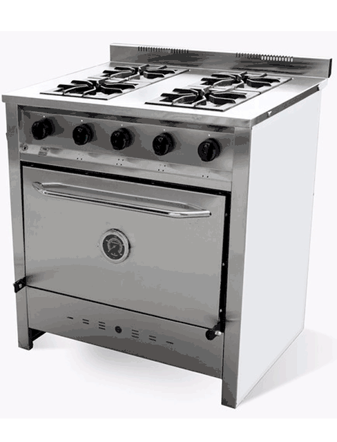 Cocina Industrial Gastroequip 4 Hornallas 80 Cm | Sanitariosalvarez.com.ar