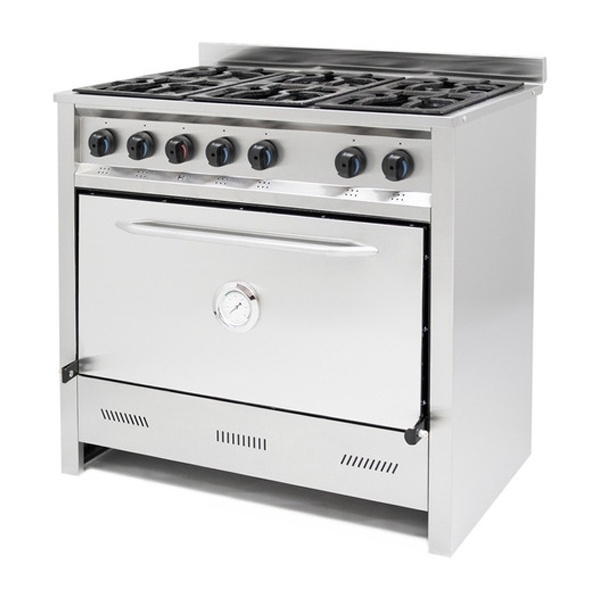 COCINA INDUSTRIAL 6 HORNALLAS ACERO INOXIDABLE - COD. 517 - Credimisión