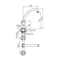 Griferia de Cocina para Mesada Fv Pampa 413/B6 - Imagen 2