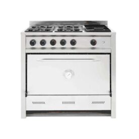 Cocina Industrial Gastroequip 4 Hornallas y Plancha 90cm