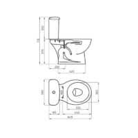 Combo de sanitarios Ferrum Andina inodoro, deposito, bidet y tapa - Imagen 2