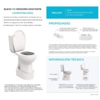 Base Eleva Inodoro Para Baño De Discapacitados Inobase - Imagen 2