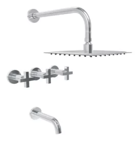 Griferia Hidromet para lluvia Look Cromo