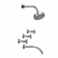 Griferia Hidromet para lluvia Play Cromo