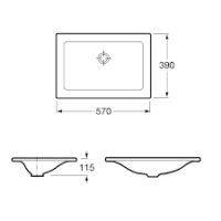Lavatorio Bacha Roca Saitama Encimar - Imagen 3