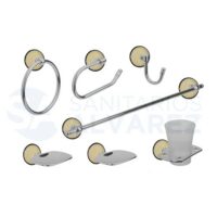 Set de accesorios Piazza Cromo Marmol