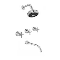 Griferia de lluvia ducha Piazza Duna Clasica Satinado