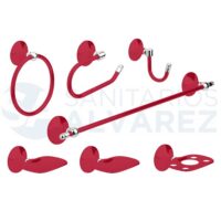 Set de accesorios Piazza Hosmi Rojo Cromo
