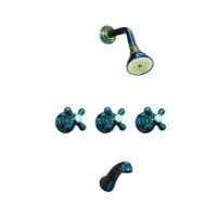 Griferia de lluvia ducha Stalgrif Negro/Azul Oro