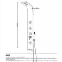 Columna Panel Ducha Escocesa Griferia Cascada Hidromasaje Noar Negro - Imagen 2