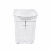 Vanitory de Pie Tipo Ferrum 45 cm Con Cajon Blanco Bacha Marmolina