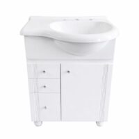 Vanitory de Pie Tipo Ferrum 64 cm Blanco Bacha Marmolina