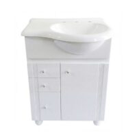 Vanitory de Pie Tipo Ferrum 64 cm Blanco Bacha Marmolina