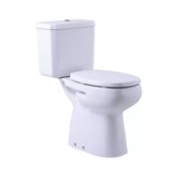 Kit Inodoro Alto Roca Monaco Confort Para Discapacitados Color Blanco