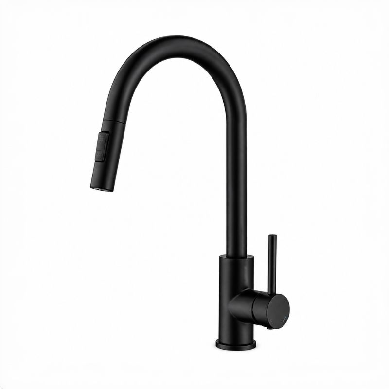 Griferia Monocomando Cocina Pico Extensible Tauro 218 Negro Griferia Monocomando Cocina Pico Extensible Tauro 218 Negro - Imagen 1