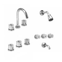Kit de griferia Peirano Malba Lluvia Lavatorio Bidet