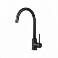 Griferia Monocomando Cocina Pico Bar Negro Tauro 220