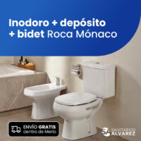 Combo de sanitarios Roca Monaco inodoro, deposito y bidet 3 Piezas Oferta - Imagen 3