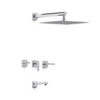 Griferia Hidromet para lluvia Block Lever Cromo