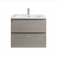 Vanitory Colgante Mh 60 Cm Caju Dos Cajones Bacha Loza