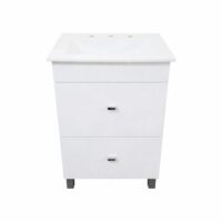 Vanitory de Pie Lanin 50 cm Con Cajon Blanco Bacha Marmolina