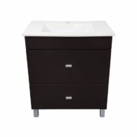 Vanitory de Pie Lanin 60 cm Con Cajon Wengue Bacha Marmolina