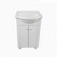 Vanitory de Pie Tipo Ferrum 45 cm Blanco Bacha Marmolina