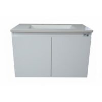 Vanitory Colgante Mh 80 Cm Blanco Bacha Loza