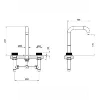 Griferia Peirano para lavatorio Cromo Fabric 60-100 - Imagen 2