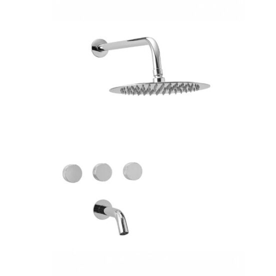 Griferia Peirano para ducha lluvia Cromo Fabric 80-100