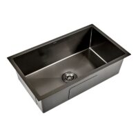 Bacha Simple Peirano 75 x 45 x 22 cm Brushed Gun Metal Negro Mate - Imagen 3