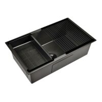 Bacha Simple Peirano 75 x 45 x 22 cm Brushed Gun Metal Negro Mate