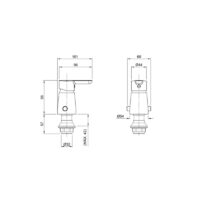 Monocomando Peirano para bidet Adra 70 - 203 Negro Black - Imagen 2