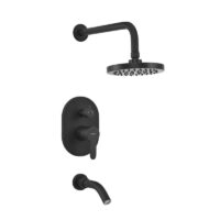Monocomando Peirano para bañera y ducha Adra 80 - 203P Embutir Negro Black