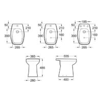 Bidet Alto Roca Monaco Confort Para Discapacitados Color Blanco 3 Agujeros - Imagen 2