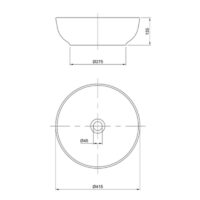 Bacha Baño Peirano Circular 41 Cm × 13 Cm BCH 06 - Imagen 2