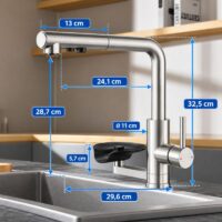 Monocomando Vaita para cocina con Lava Copas Gourmet - Imagen 4