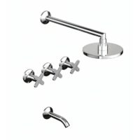 Griferia FV para bañera y ducha Lluvia 0103/R1 Cala Cromo