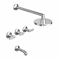 Griferia FV para bañera y ducha Lluvia 0103/R1 Lever Cala Cromo