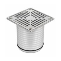 Porta Reja Acanalado 12 x 12 Ø 105 Awaduct Reja Acero Inoxidable (4104)