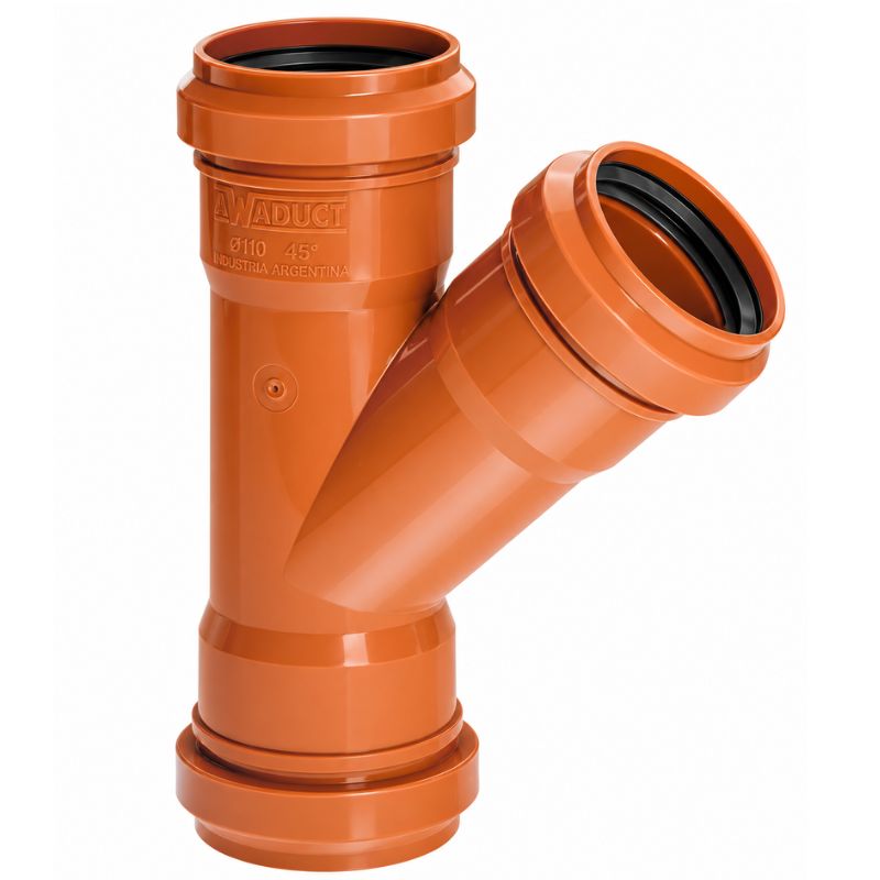 ramal awaduct hh 45 Ramal Simple Awaduct 40 HH 45° (2057) Cloacal - Imagen 1